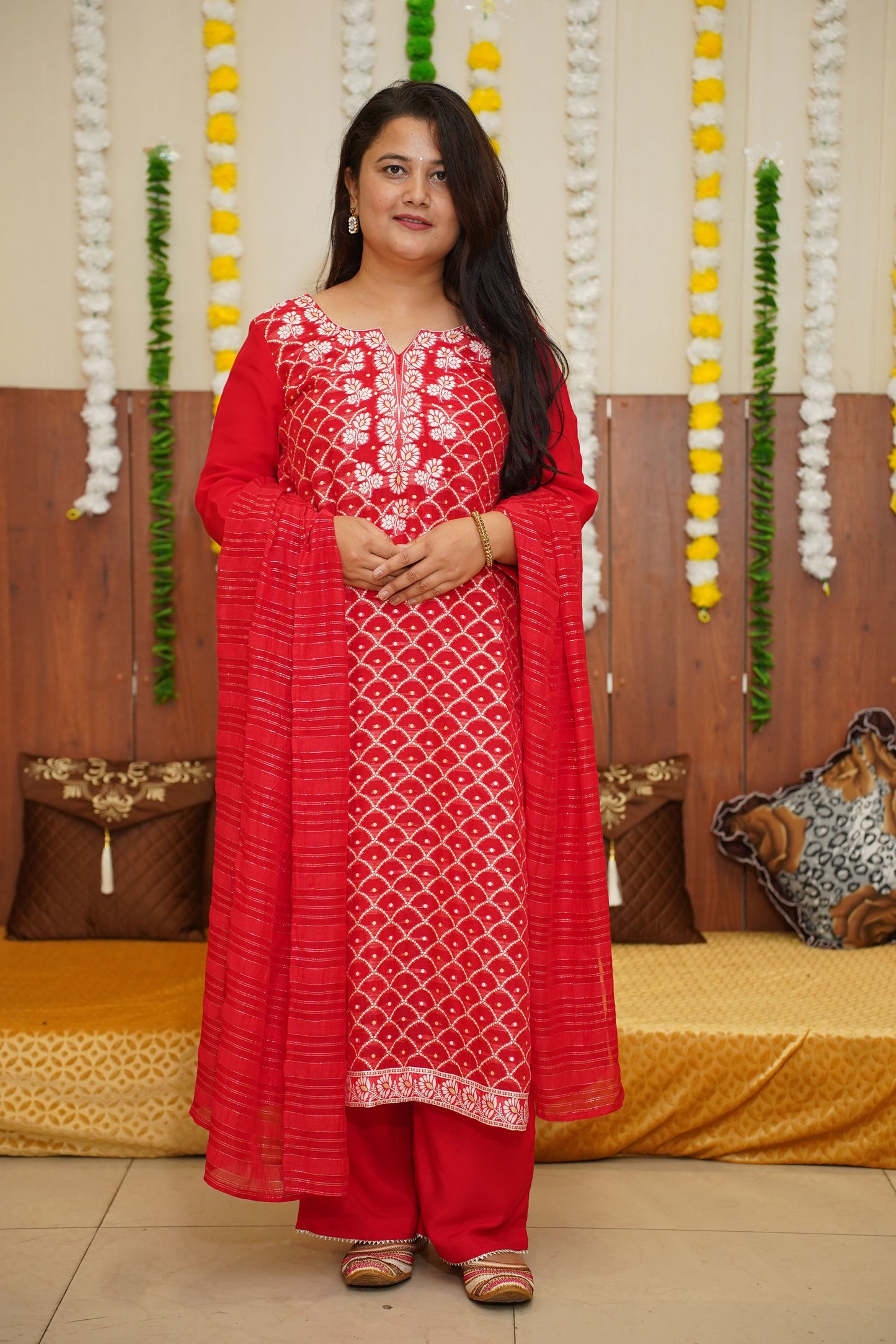 red suit for women