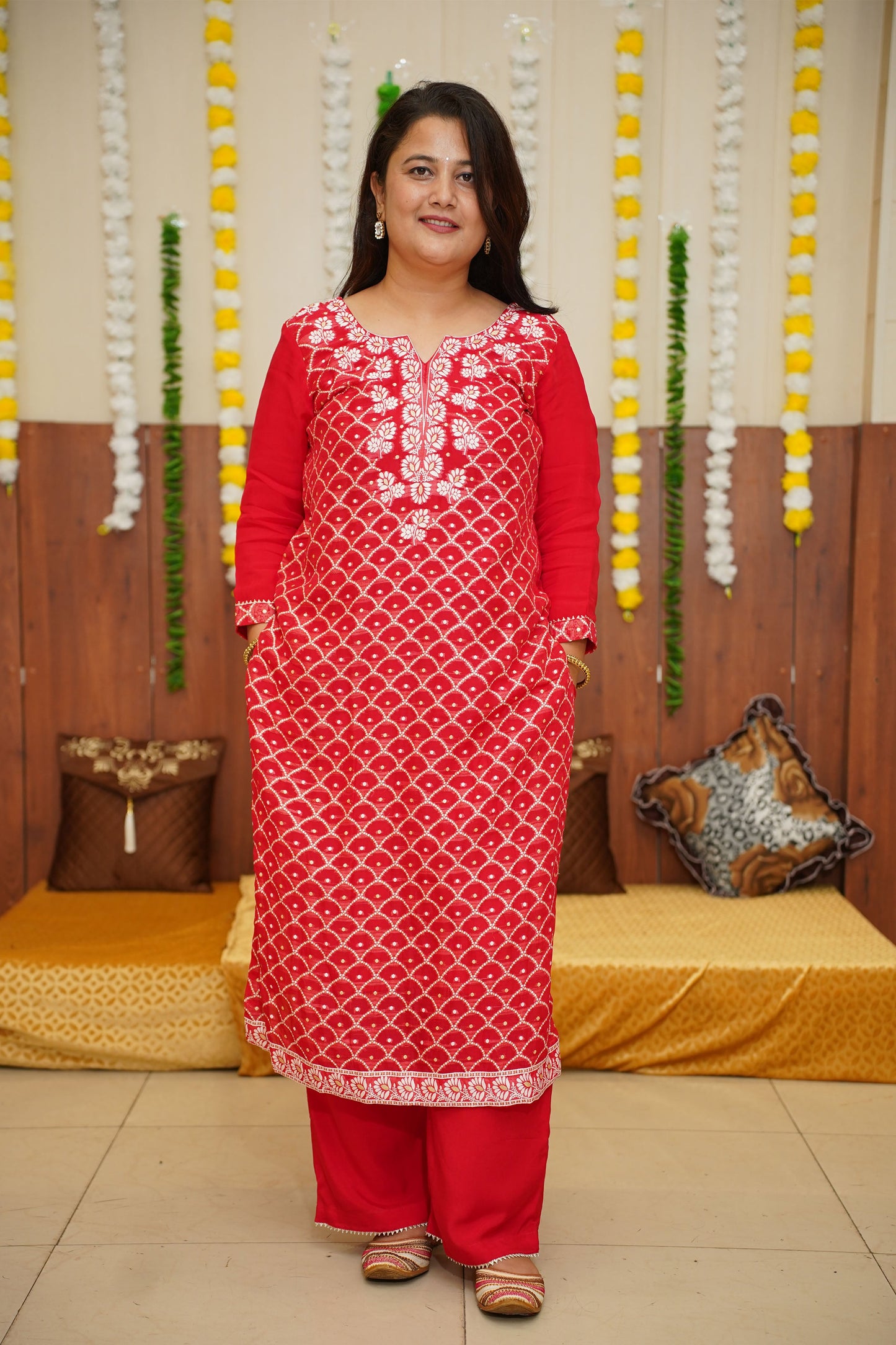 red suit for women