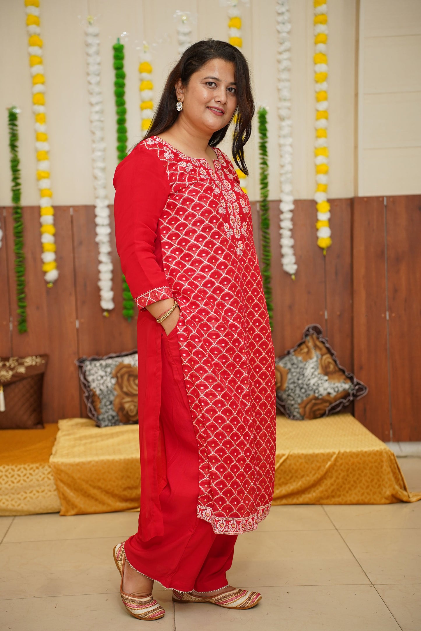 red suit for women