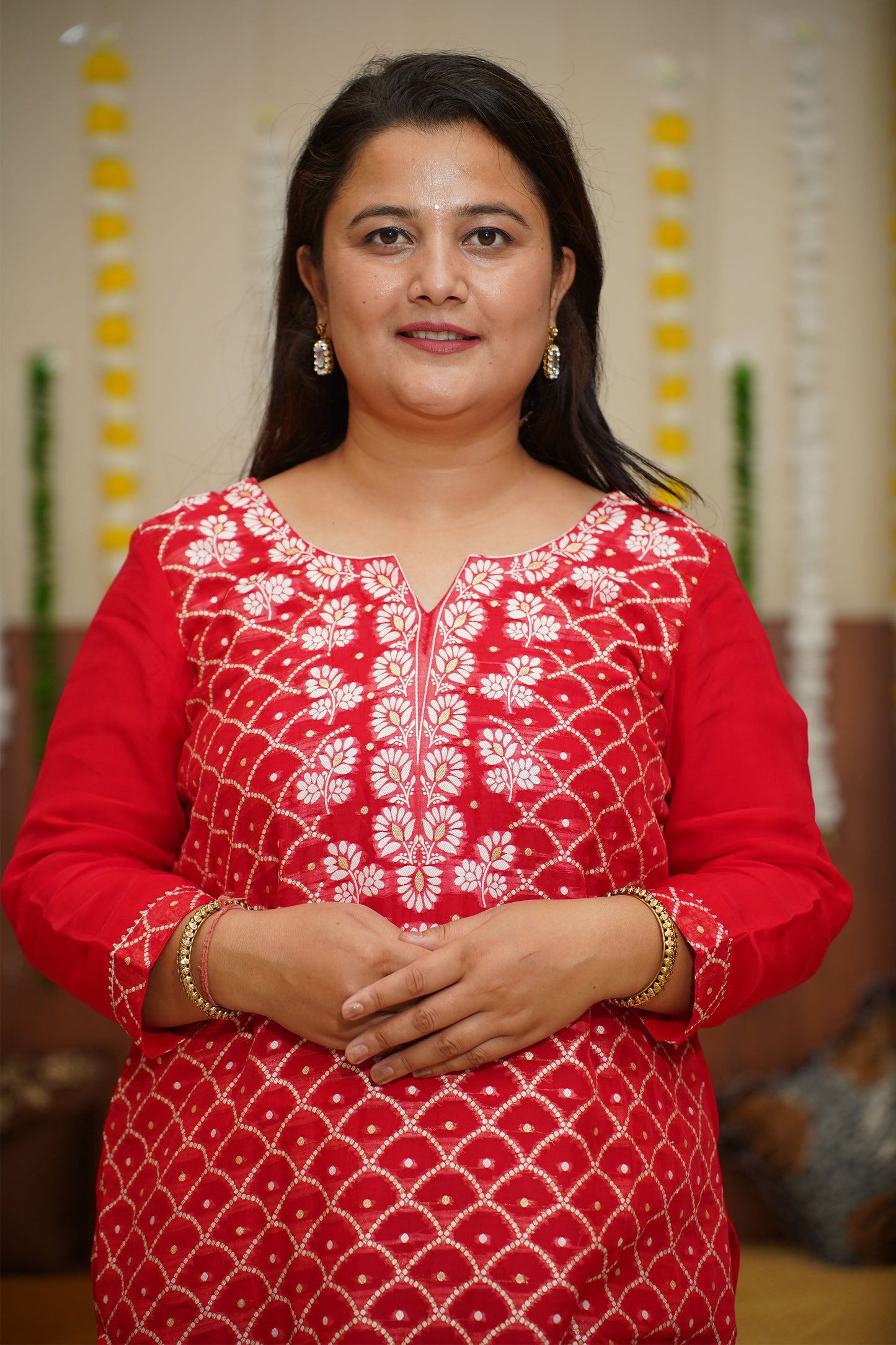 red suit for women
