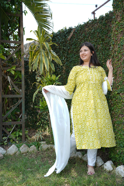 Cotton Kurta Sets With Dupatta