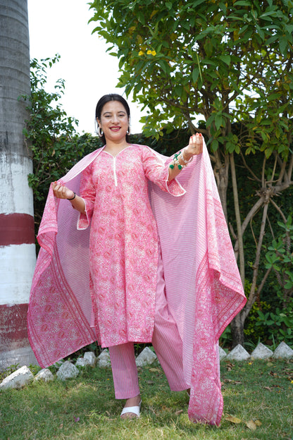 Cotton Kurta Sets With Dupatta