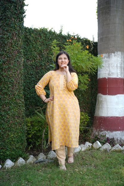 Yellow Kurta Set For Women