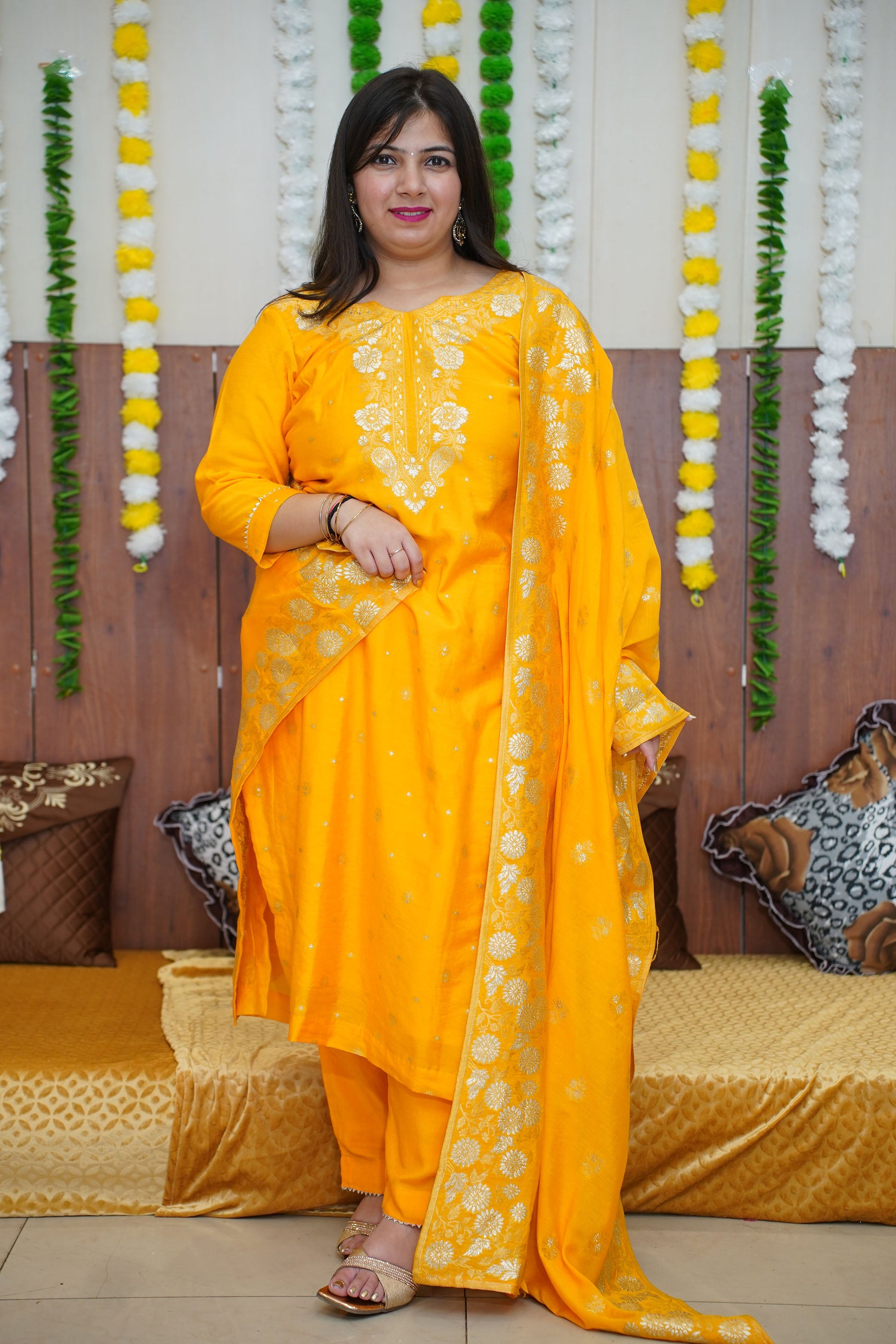 Yellow Suit For Haldi