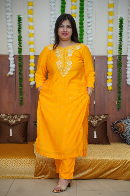 Yellow Suit For Haldi