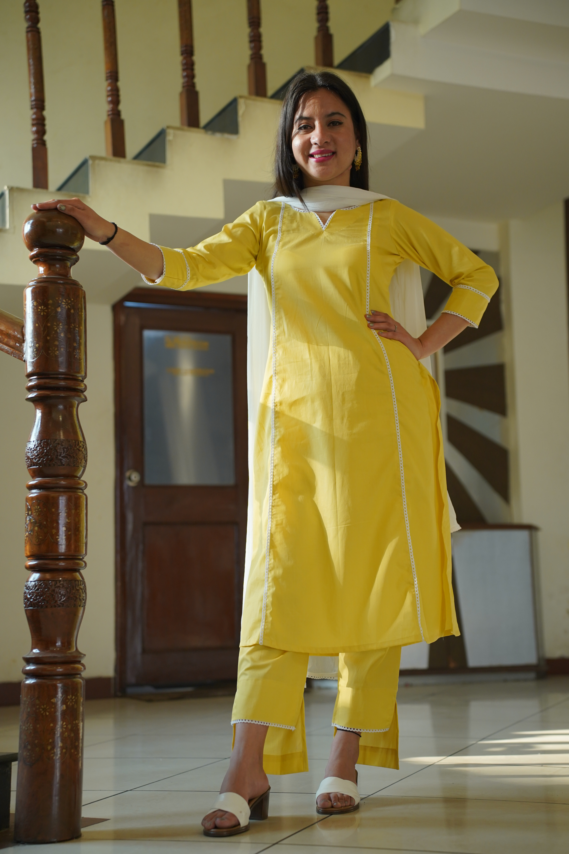 Yellow Kurta Set With Dupatta