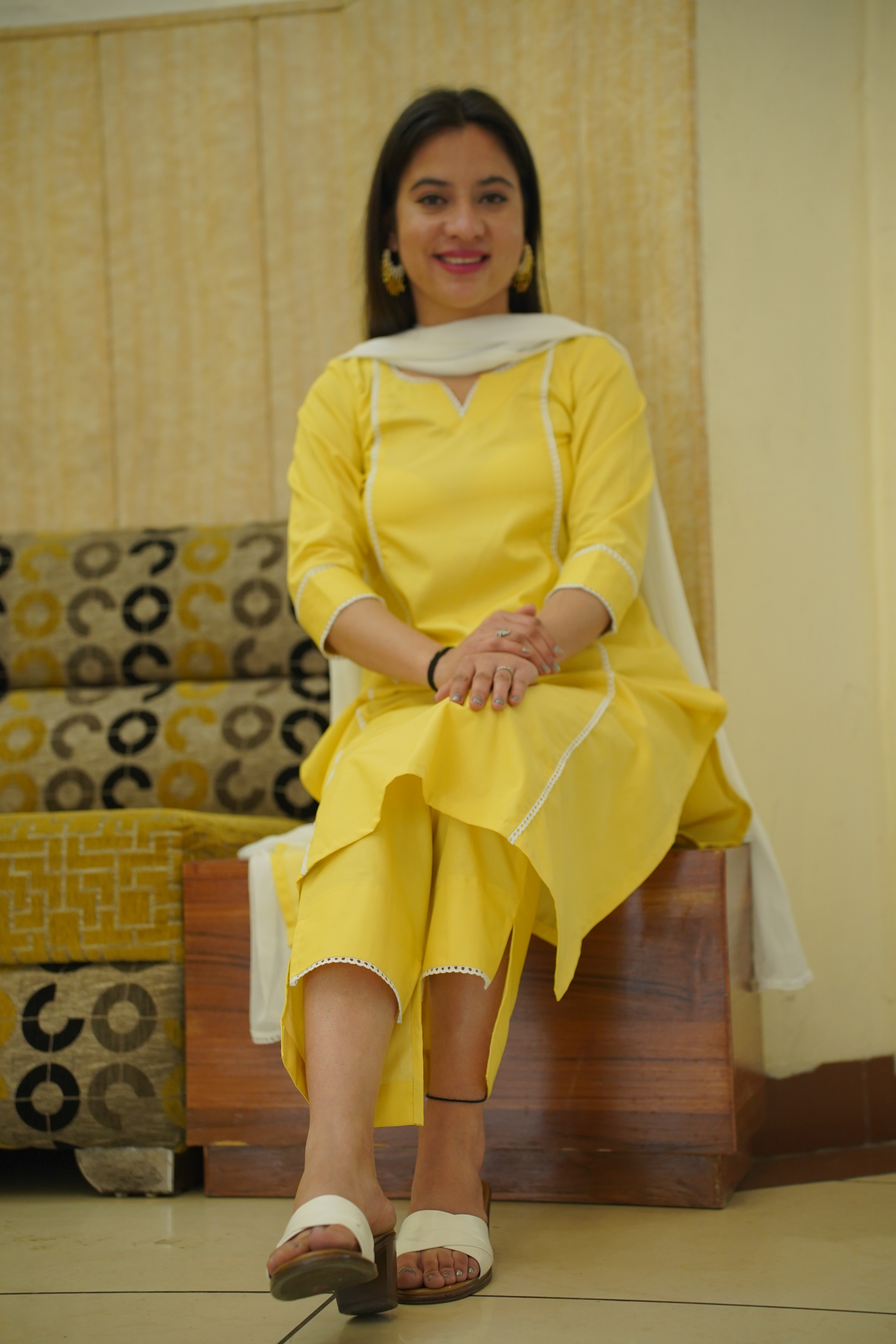 Yellow Kurta Set With Dupatta