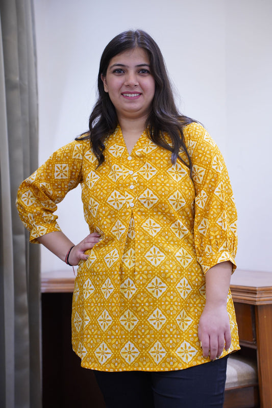 Sunny Day Block Printed Cotton Kurta