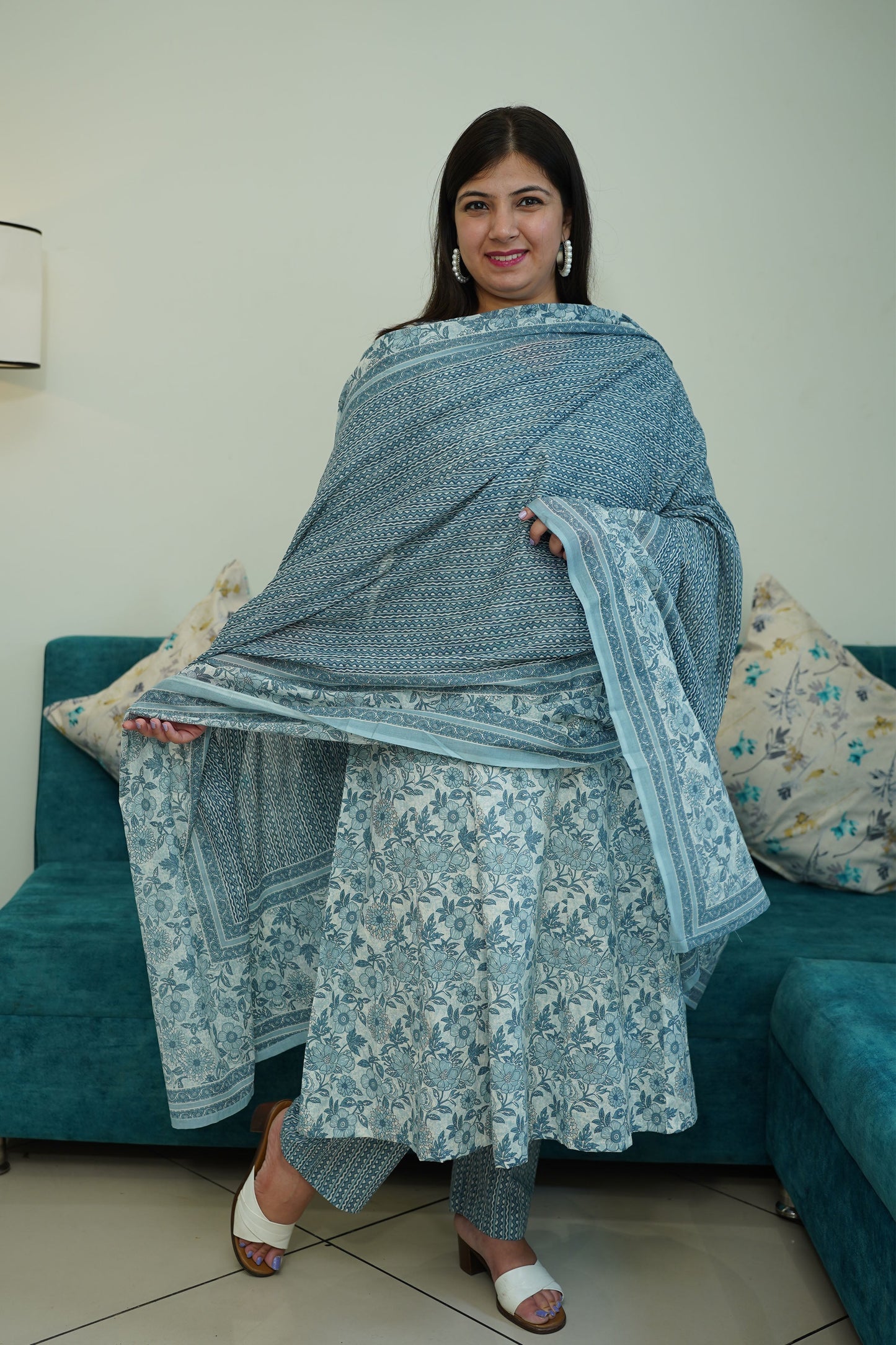 Printed Anarkali Suit