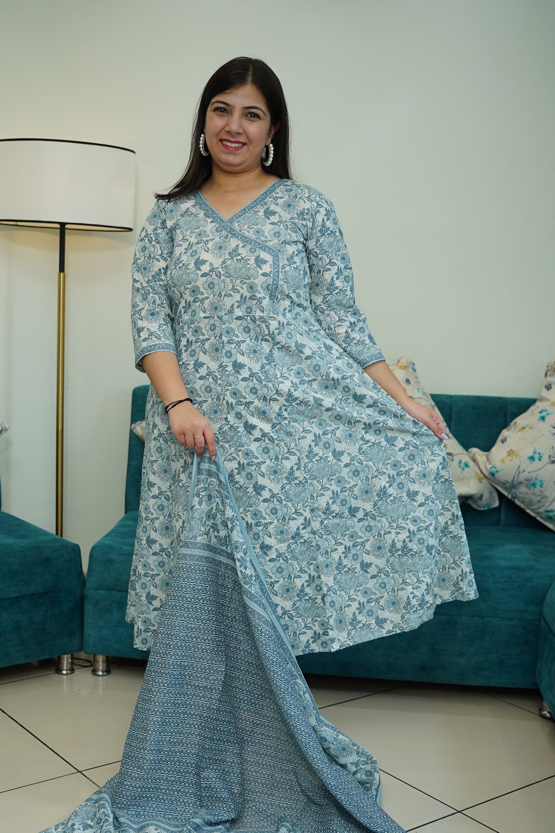 Printed Anarkali Suit