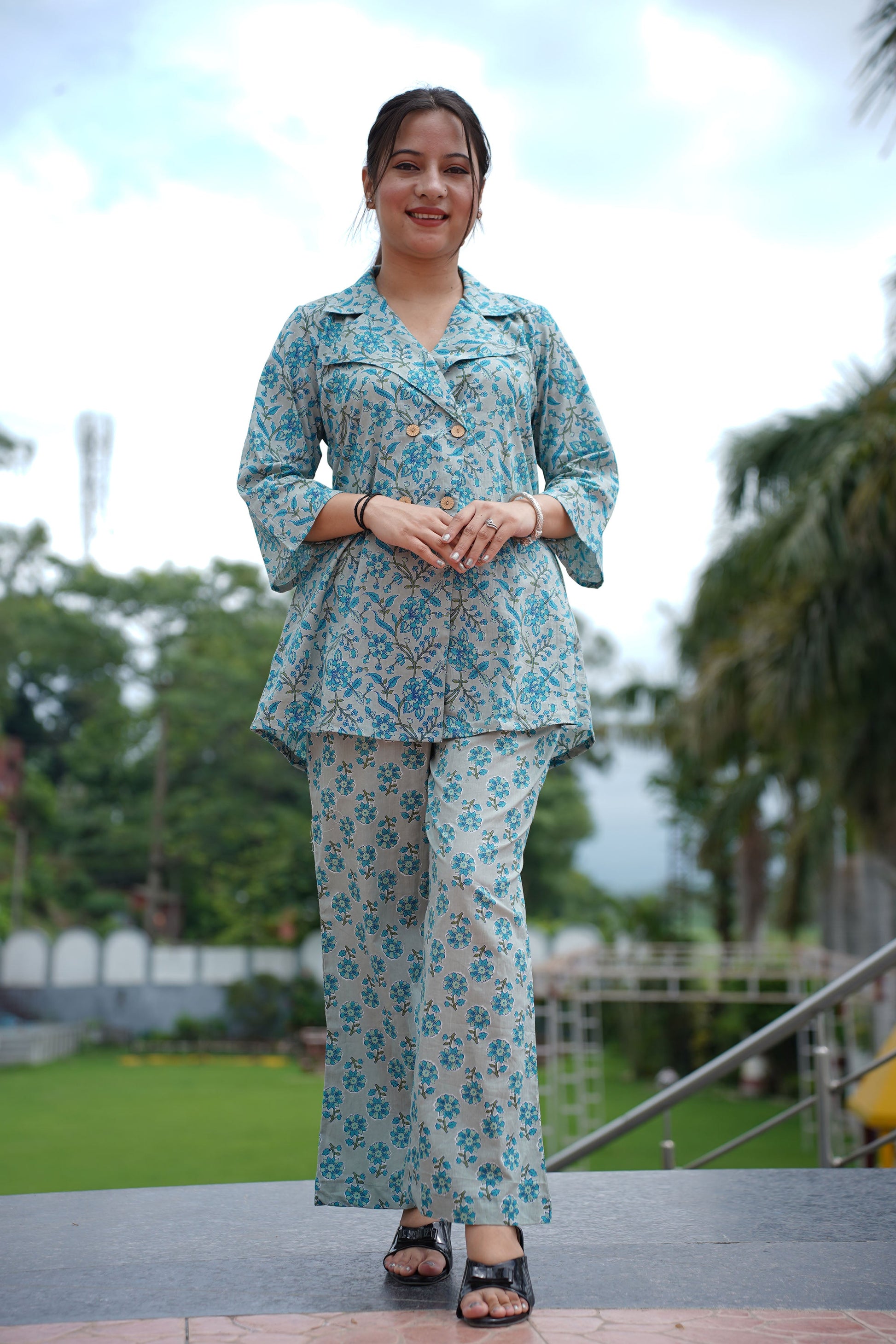 Cotton Co Ord Set Women