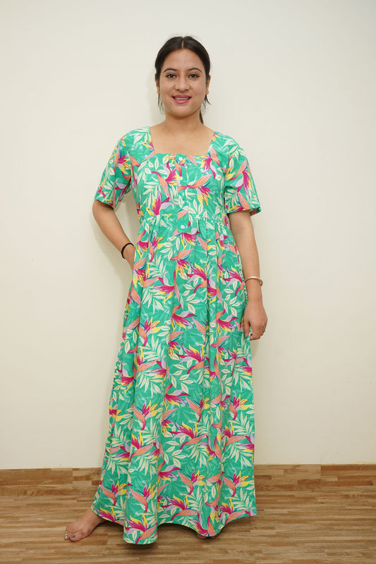 Mint Green Rayon Night Gown
