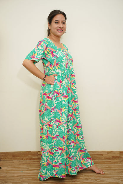 Mint Green Rayon Night Gown
