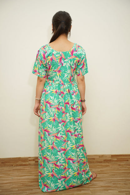 Mint Green Rayon Night Gown