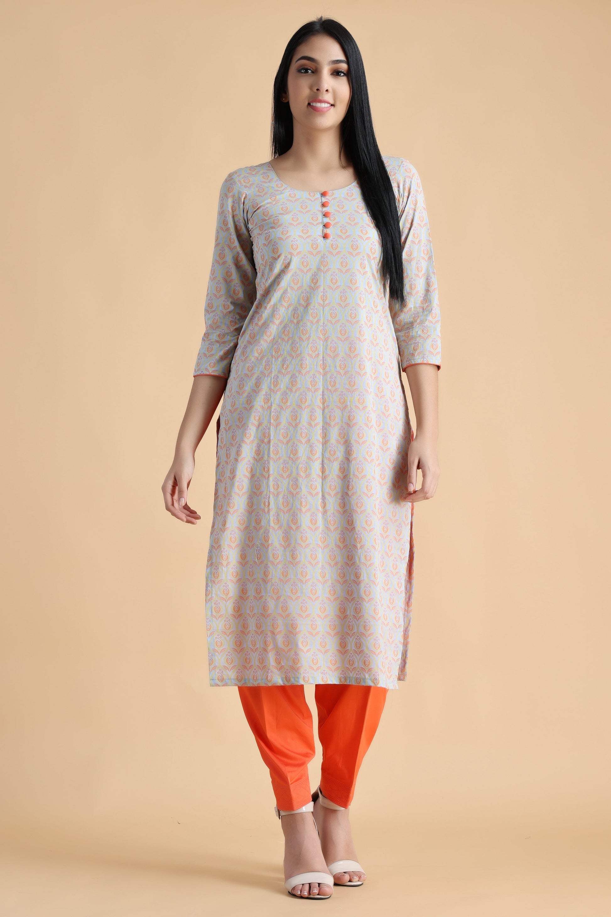 Women Plus Size Grey simple salwar suit | Vilasata