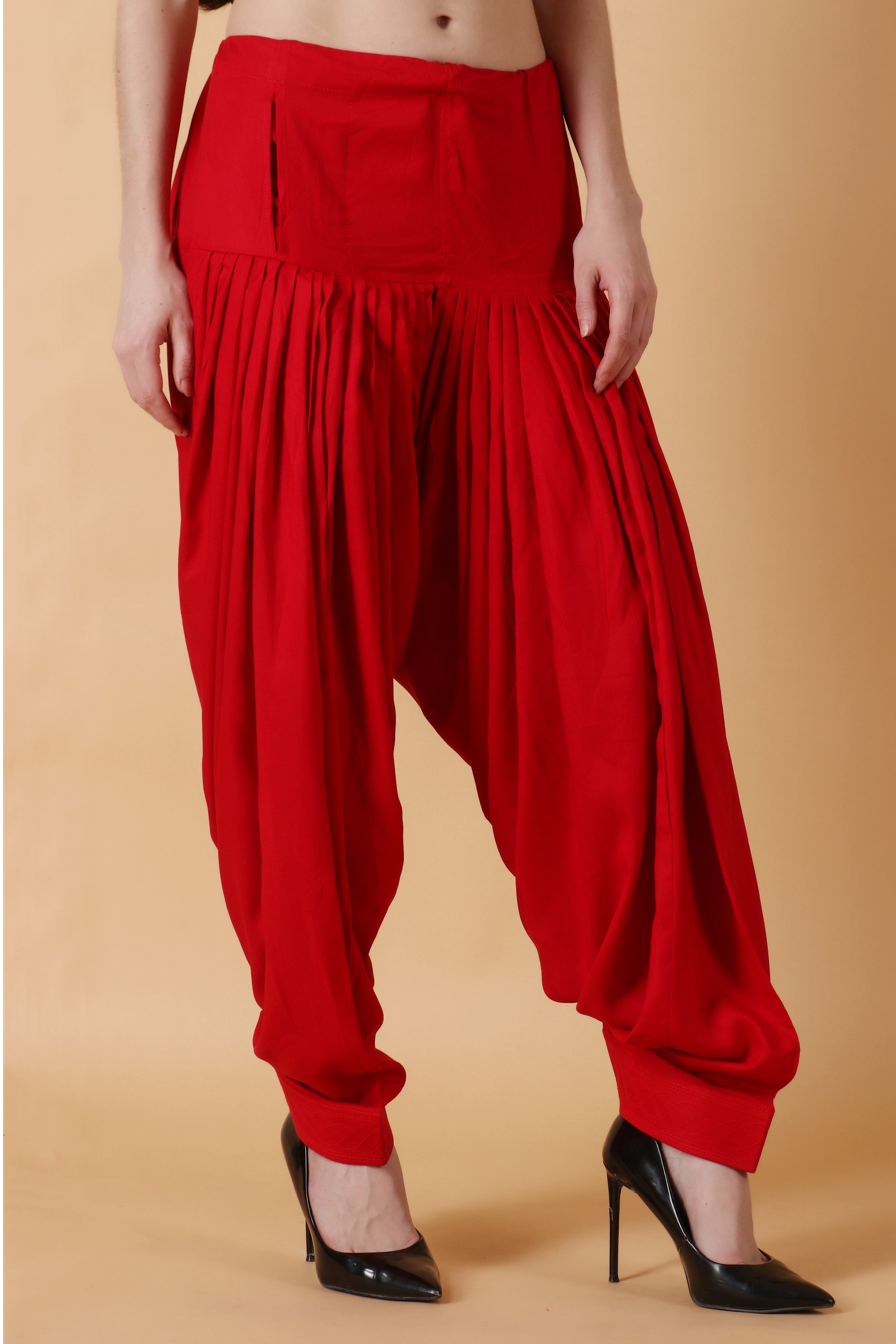 Buy online Cotton Patiala Salwar Red from Churidars  Salwars for Women by  Navyou for 599 at 0 off  2023 Limeroadcom