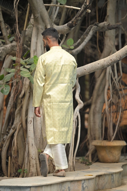 Men's PLus Size Festive Threads Brocade Kurta Pajama