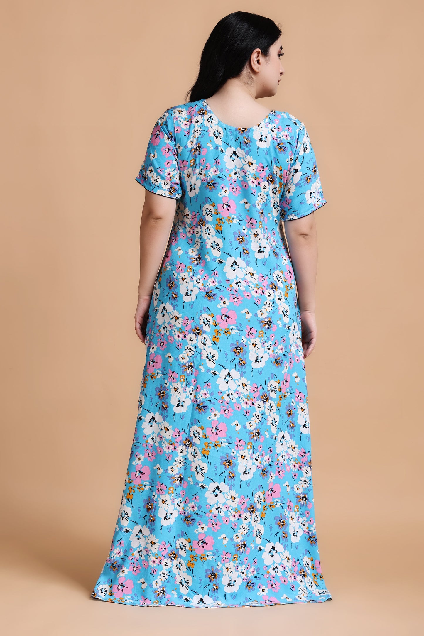 Floral Bliss Rayon Night Gown
