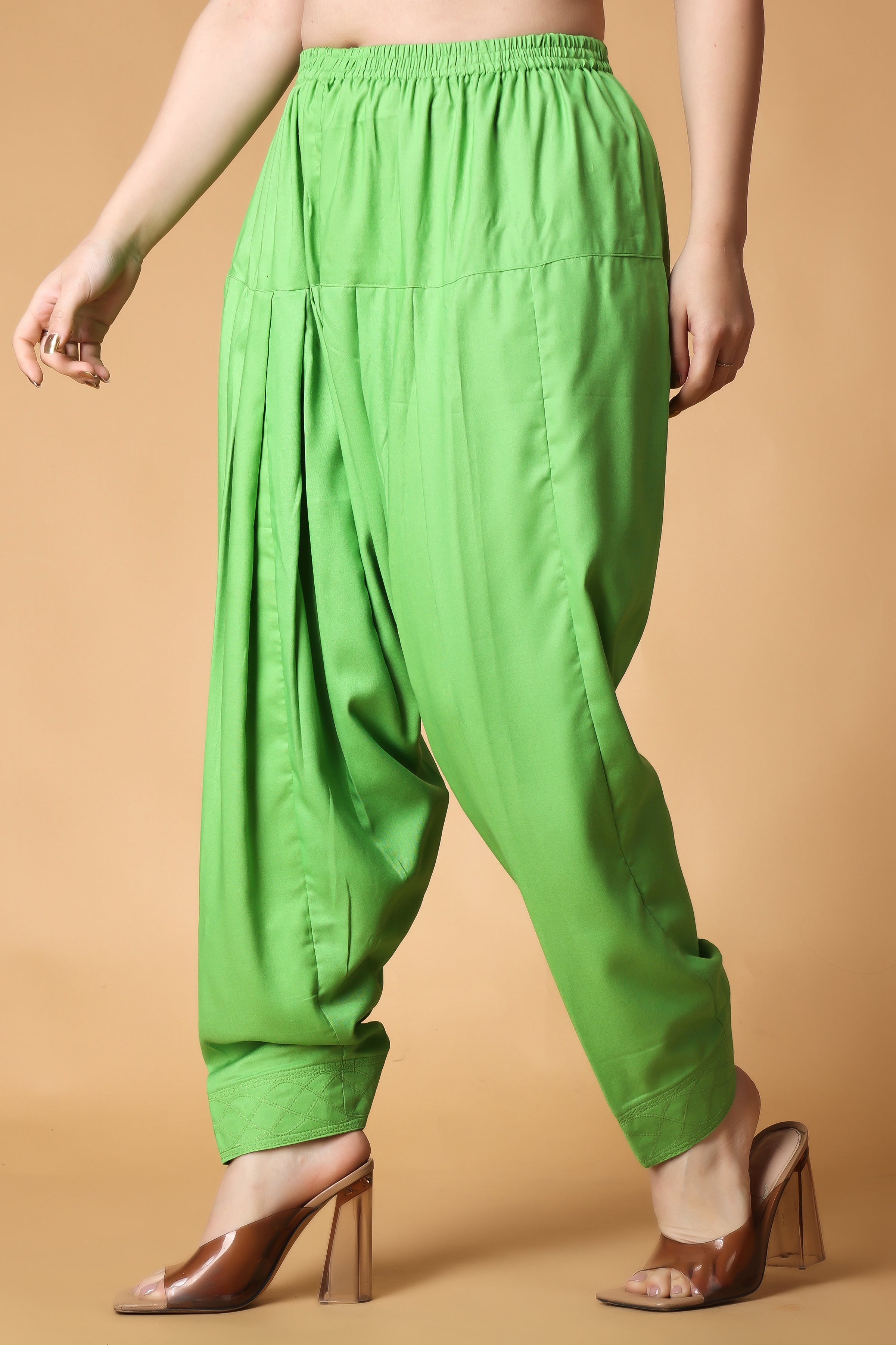 Buy LUJOSO Women's Rayon Harem Pant | Harem Pant for Women | Dhoti | Patiala  Pants | Stylish Afghani Salwar Palazzo Pants | Comfortable & Regular Fit  Pants for Yoga, Dancing (Size-28,