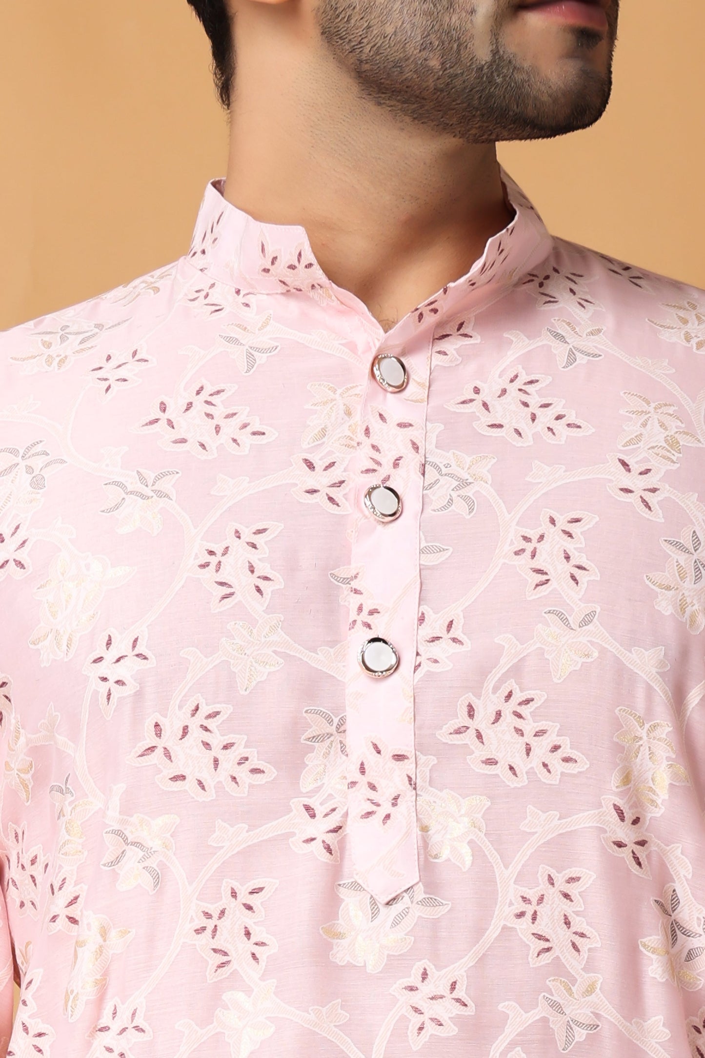 Breezy Pink Printed Kurta Pajama