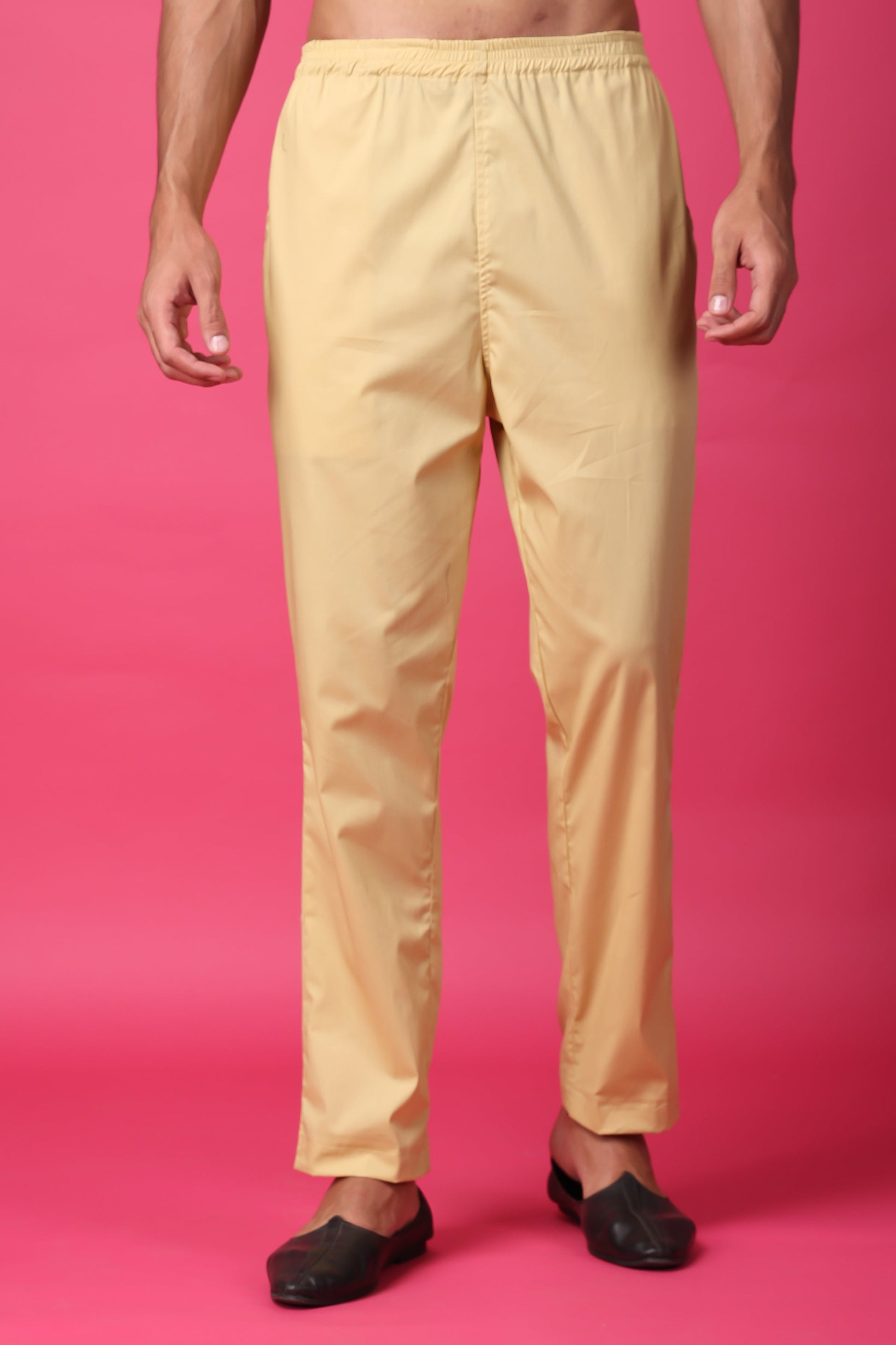 Men's Plus Size Golden Glow Textured Kurta Pajama