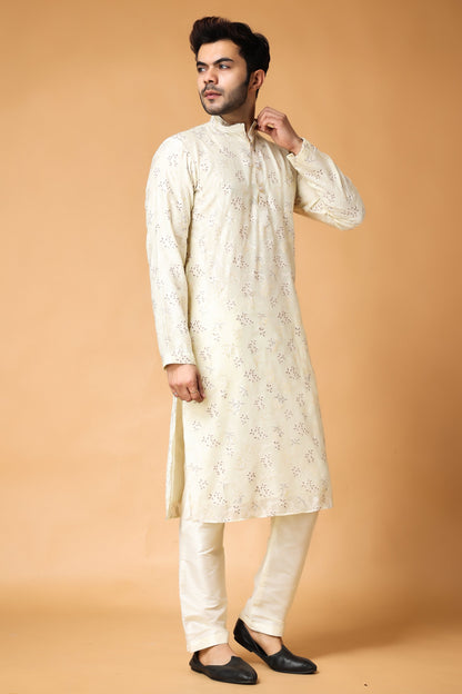 Lime Printed Modal Kurta Pajama