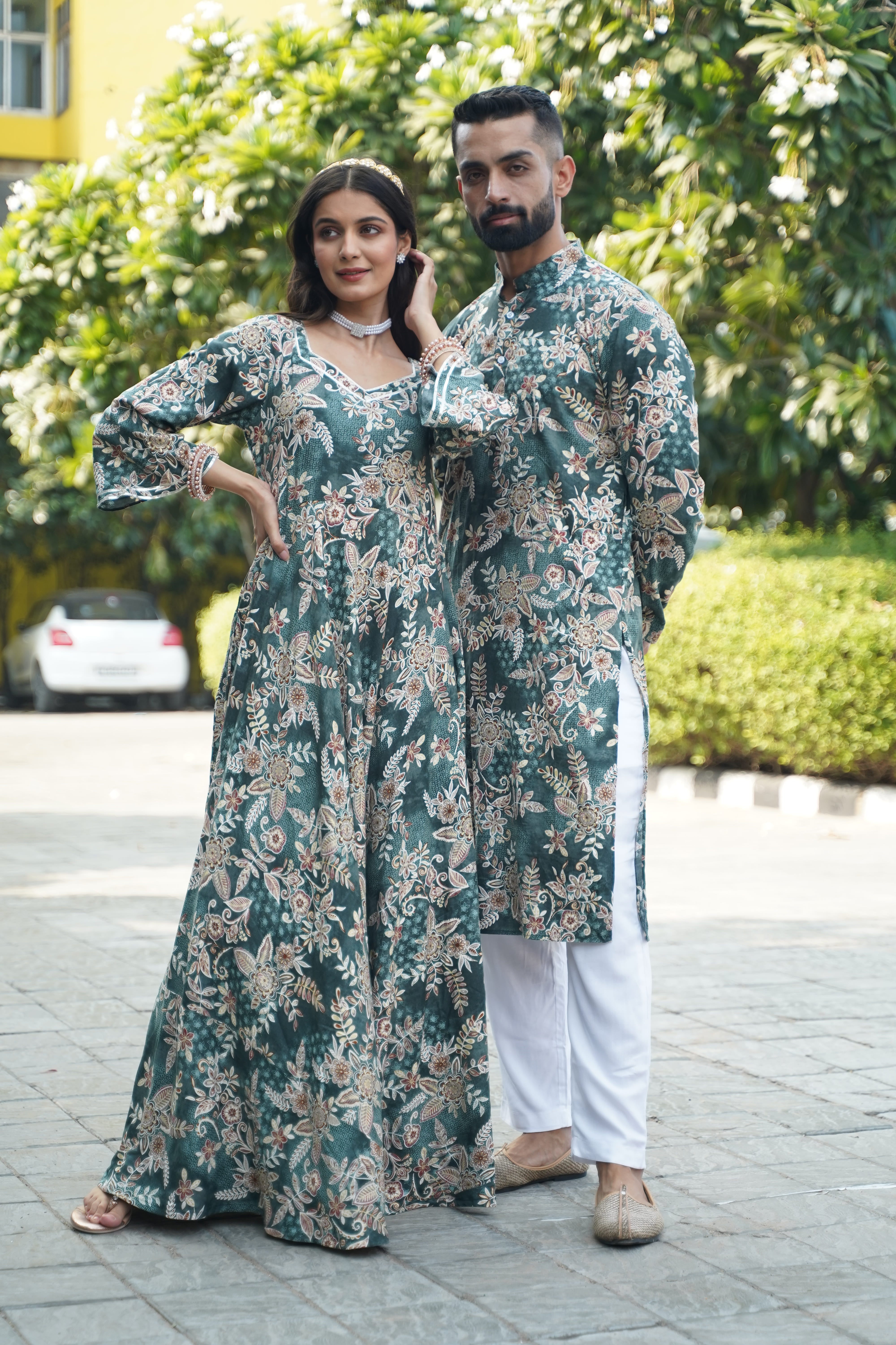 Twinning Dress For Couple Traditional | hhfi.in
