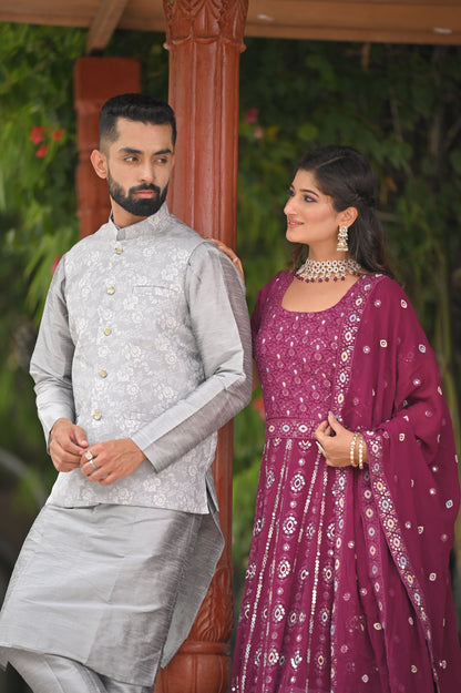 Men's Plus Size Timeless Festive Kurta Vasket Set