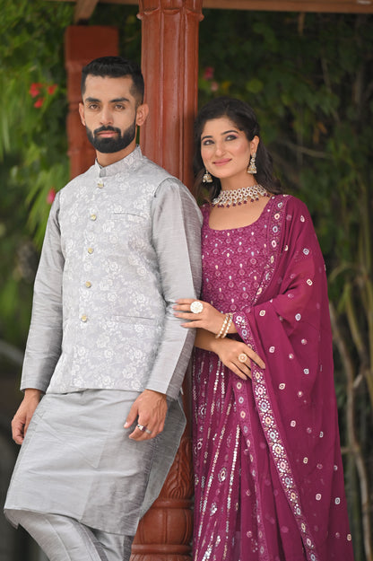 Men's Plus Size Timeless Festive Kurta Vasket Set