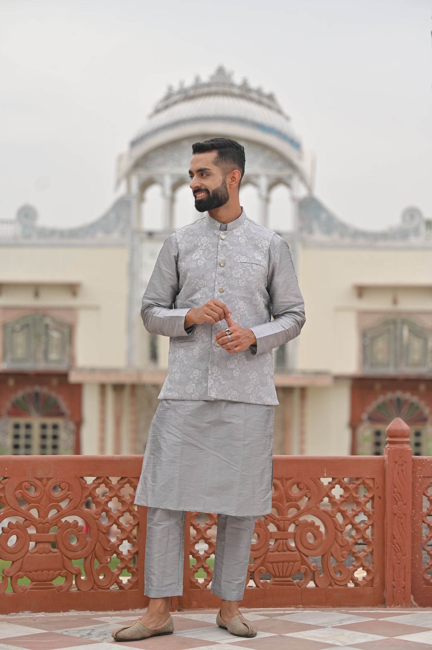 Men's Plus Size Timeless Festive Kurta Vasket Set