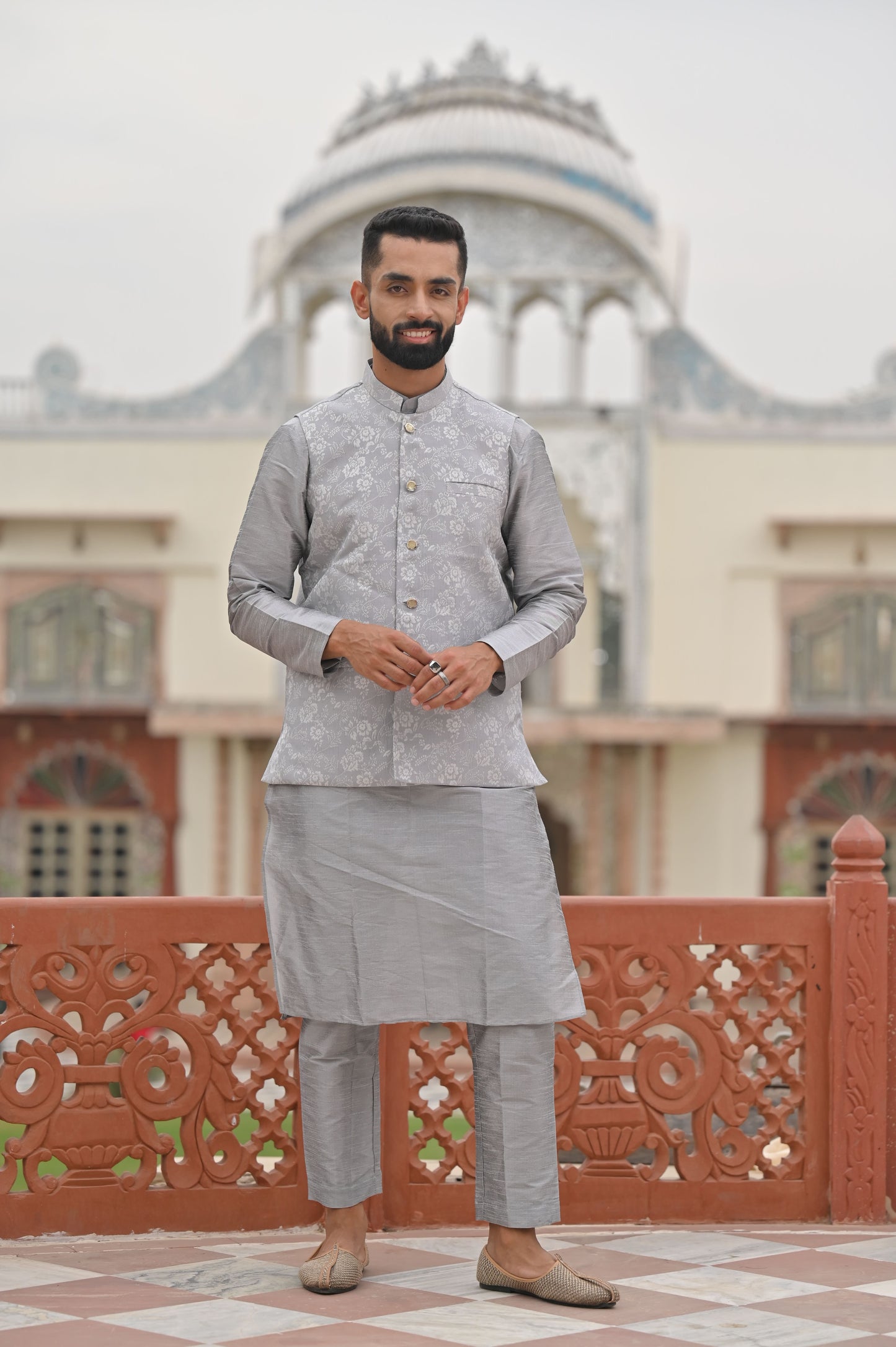 Men's Plus Size Timeless Festive Kurta Vasket Set