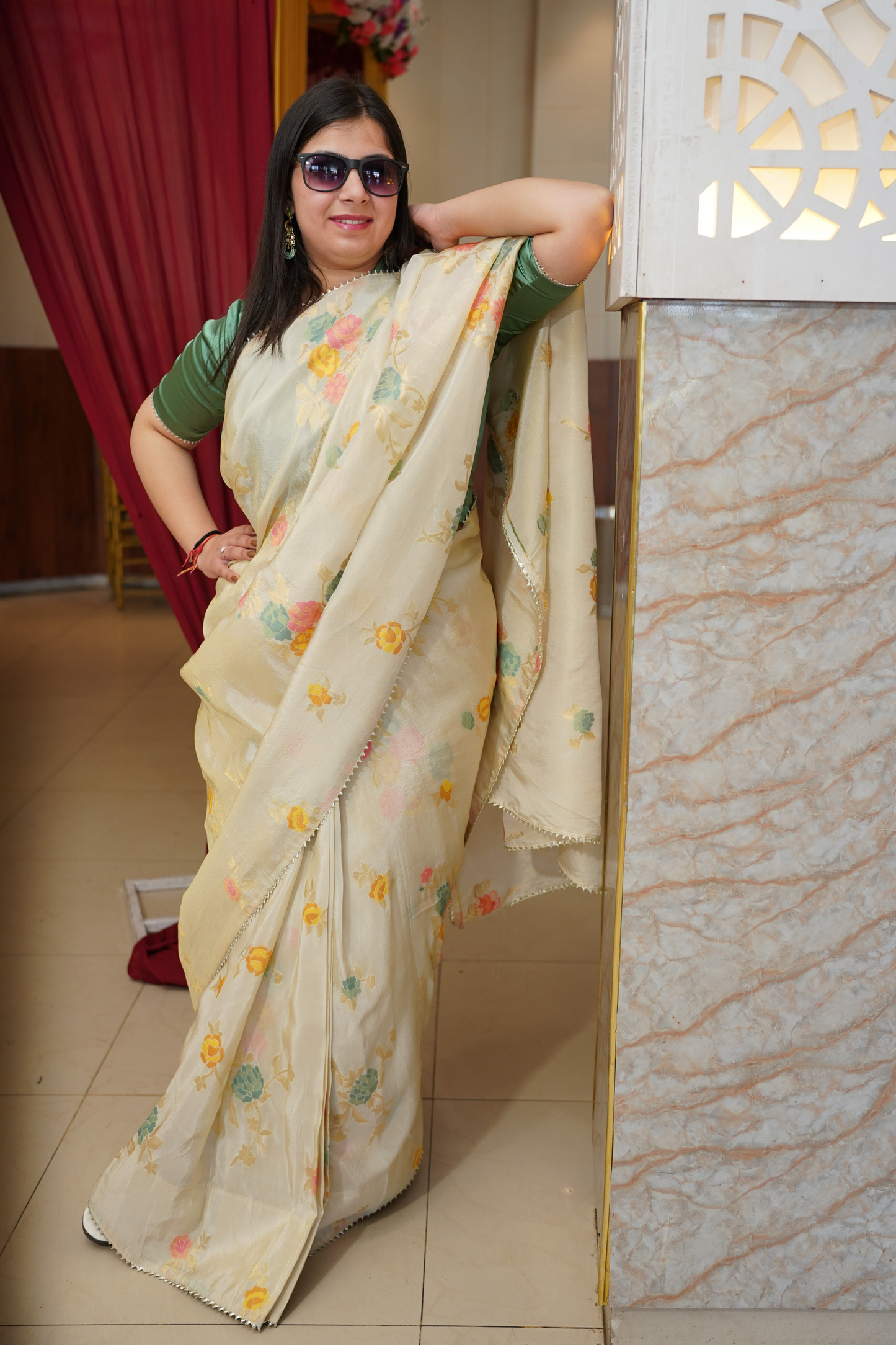 Floral Organza Saree