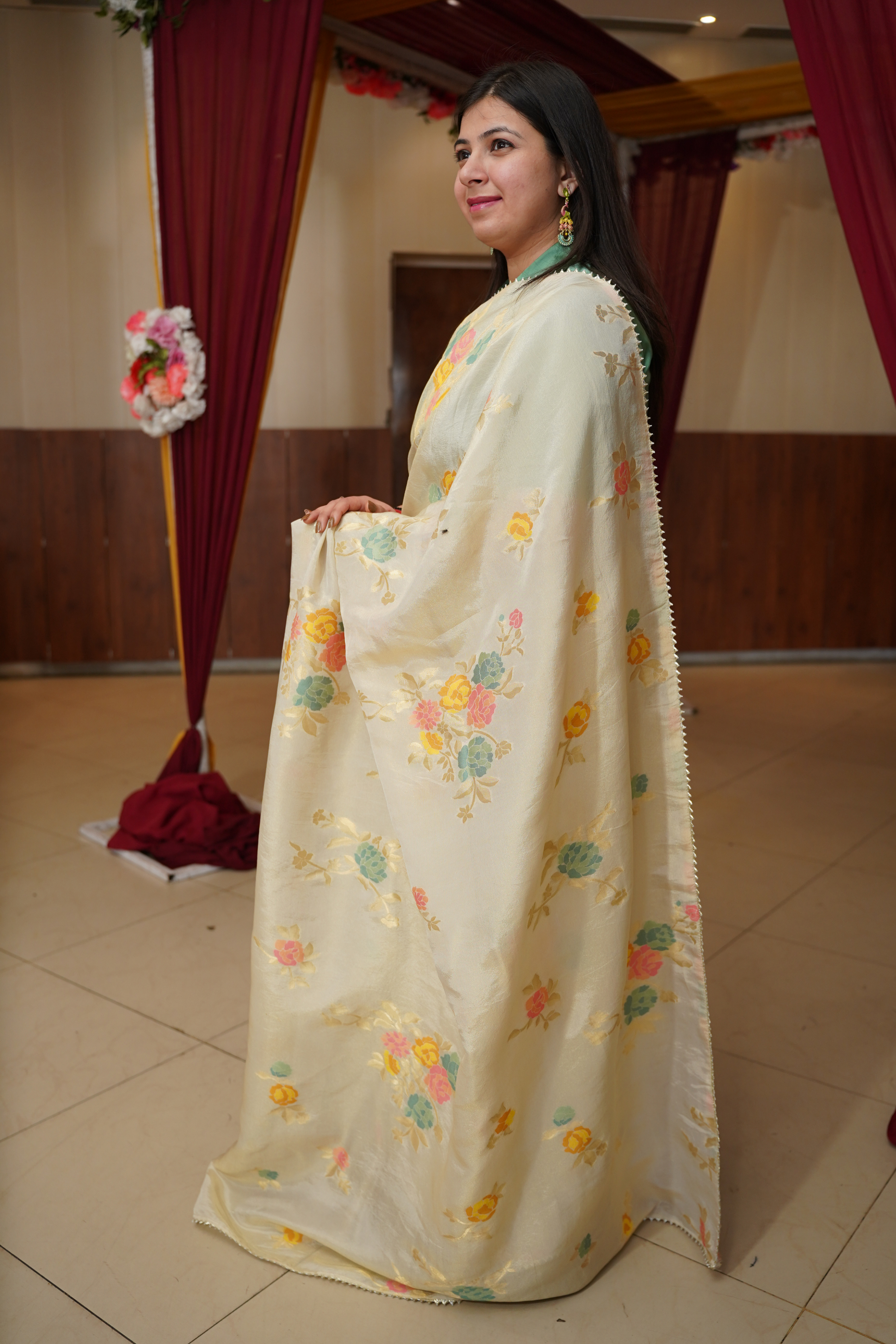 Floral Organza Saree