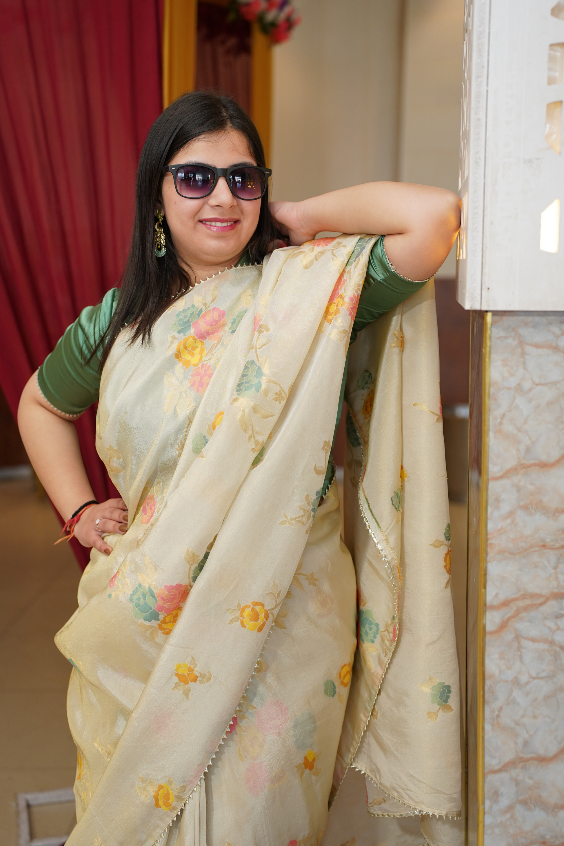 Floral Organza Saree