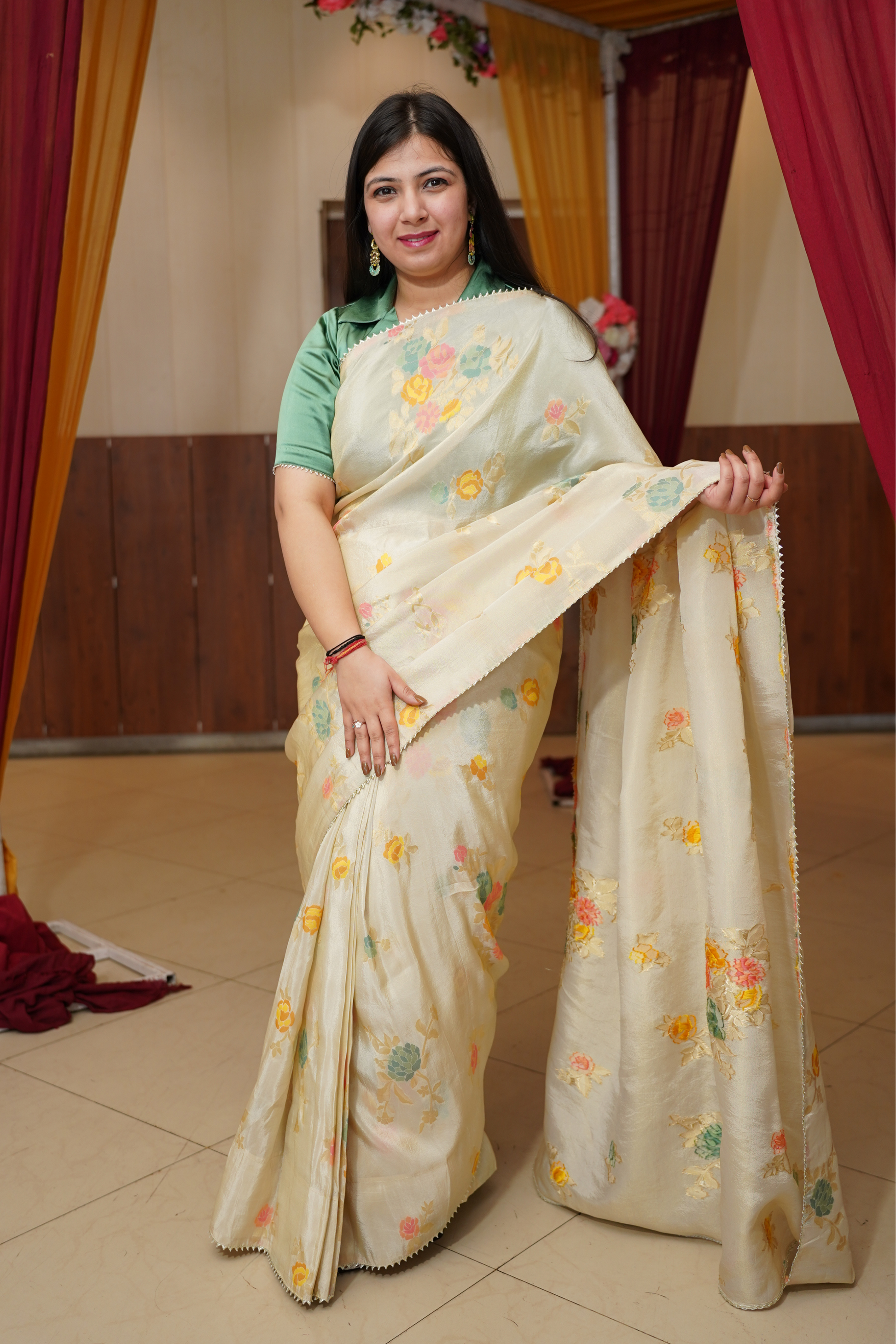 Floral Organza Saree