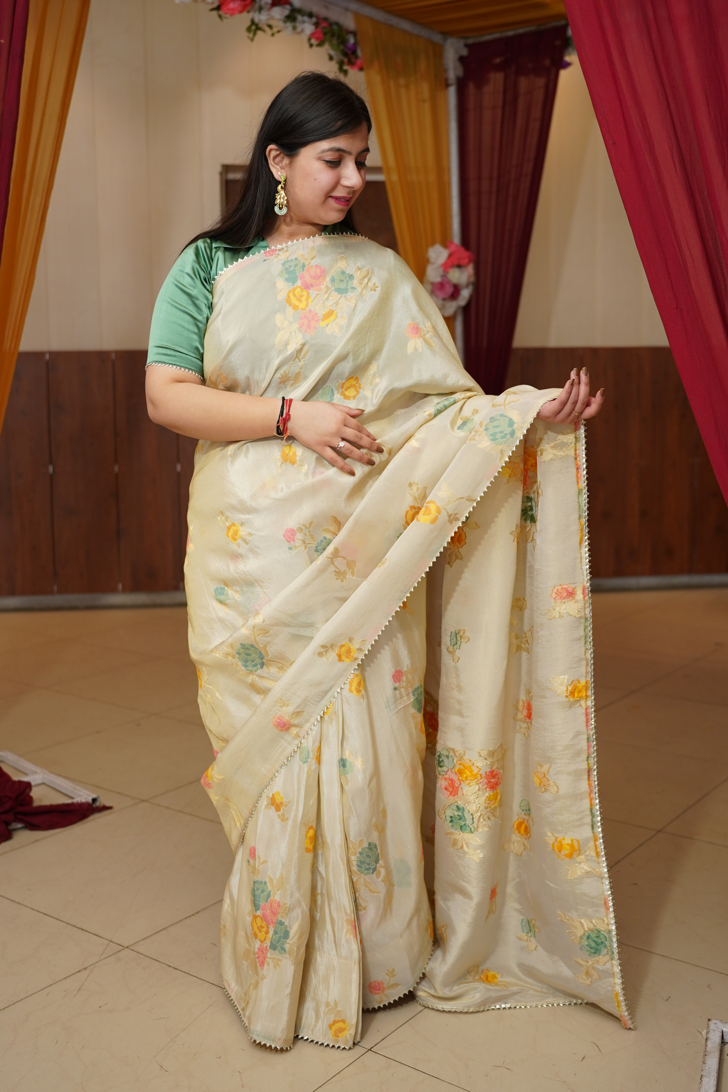 Floral Organza Saree