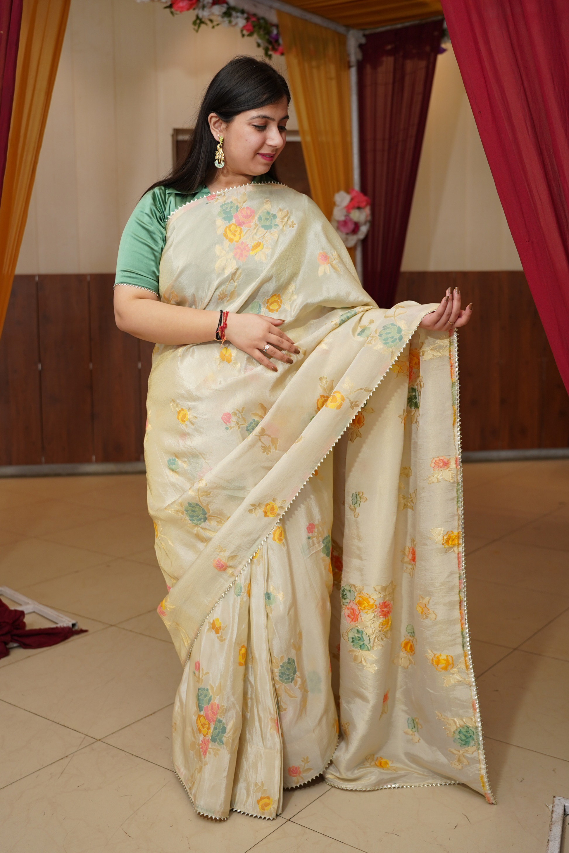 Floral Organza Saree