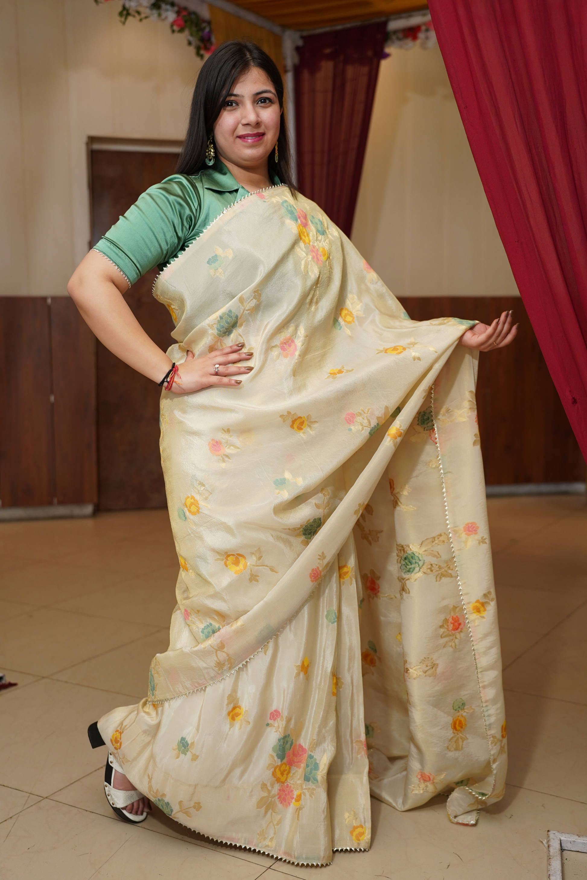 Floral Organza Saree