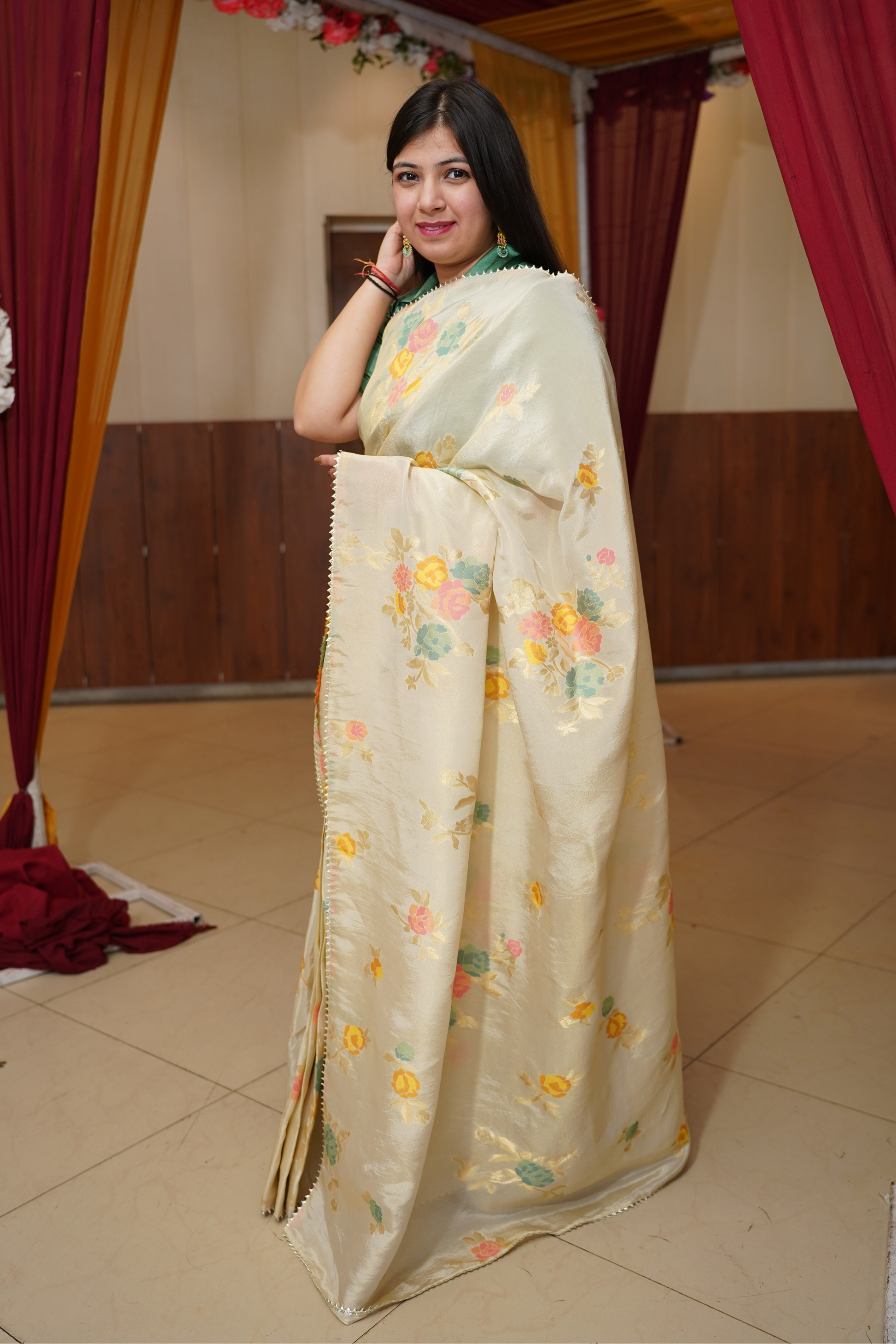Floral Organza Saree