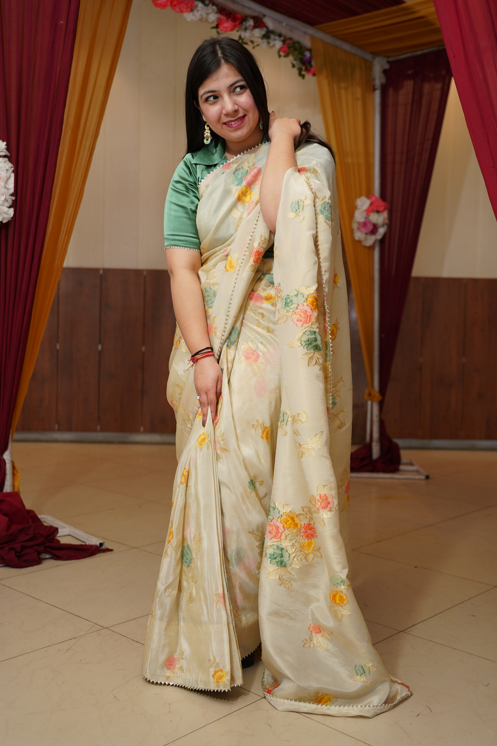 Floral Organza Saree