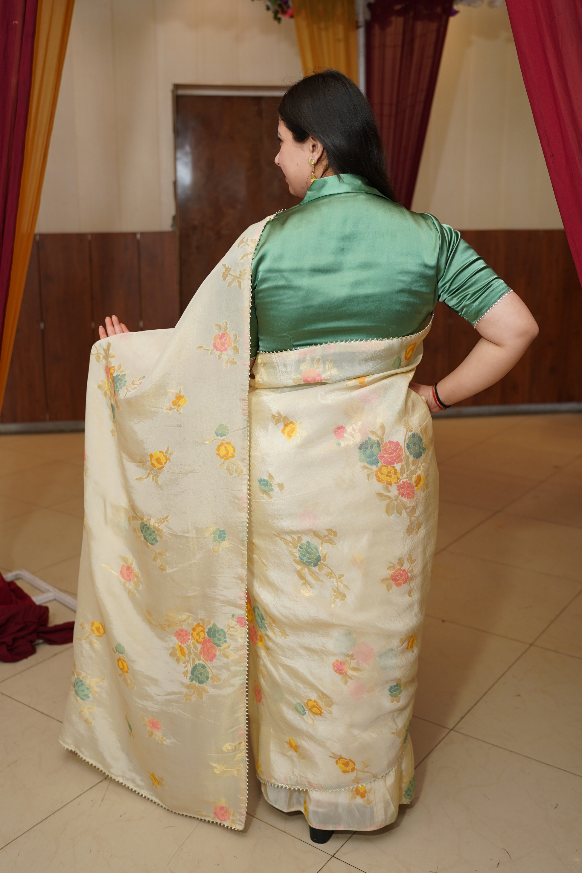 Floral Organza Saree