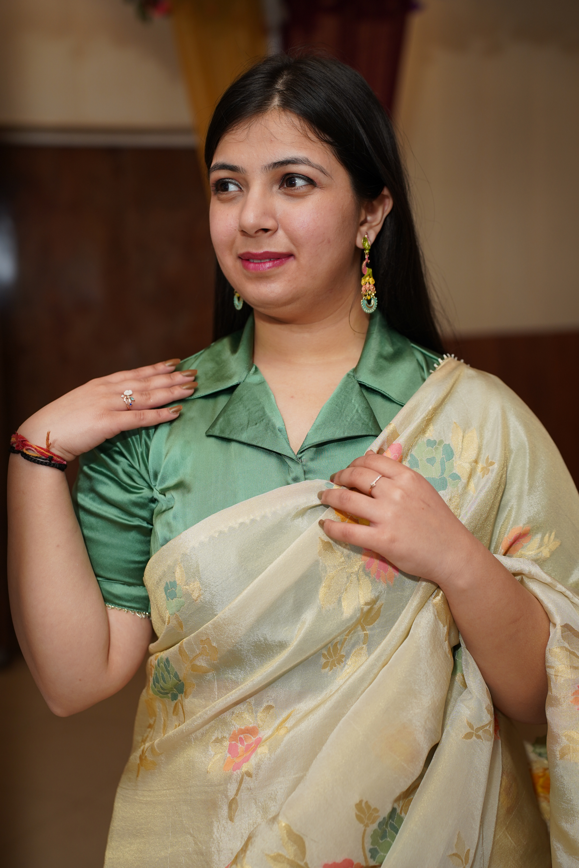 Floral Organza Saree
