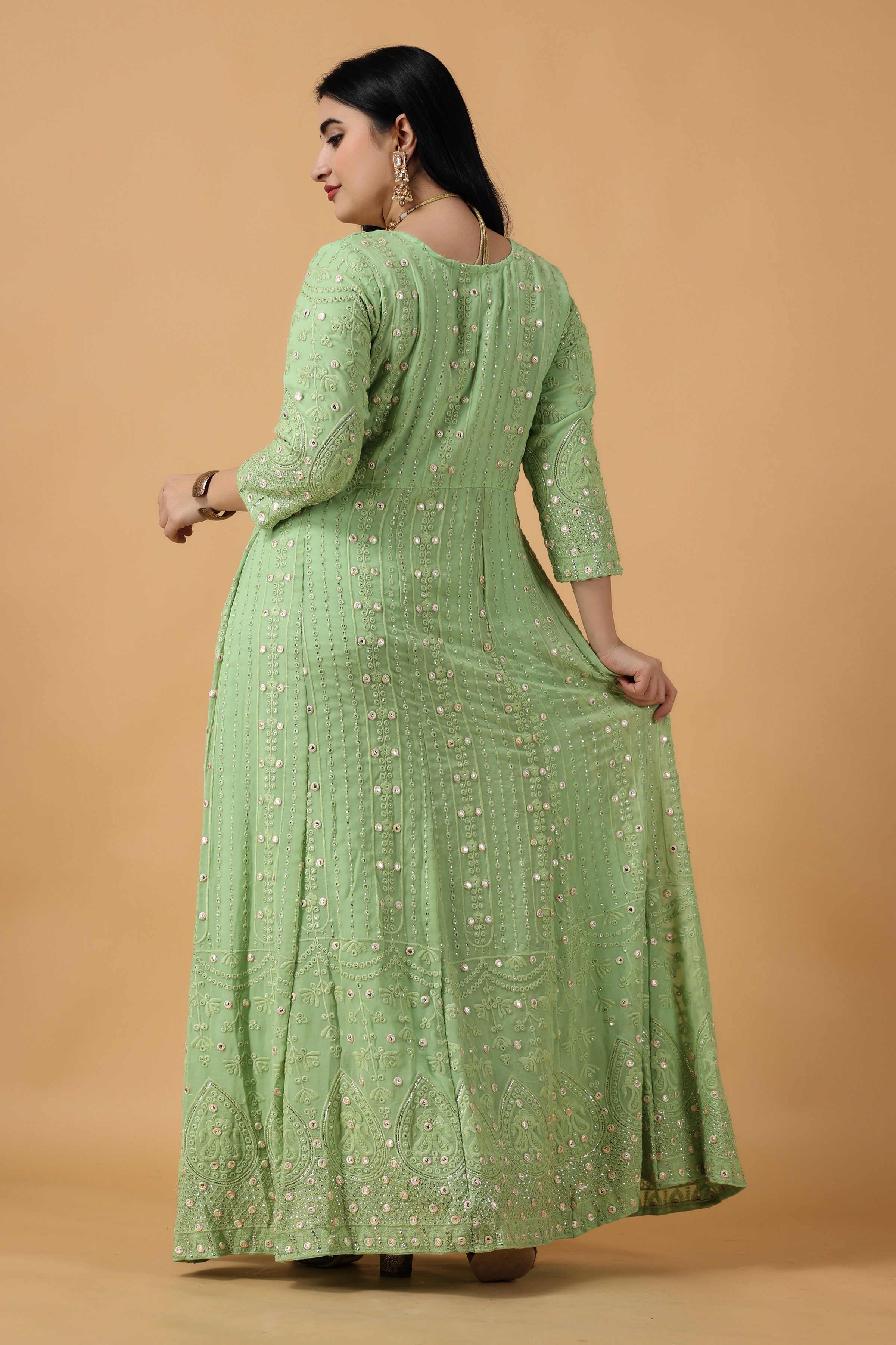 Indian anarkali suits plus on sale size