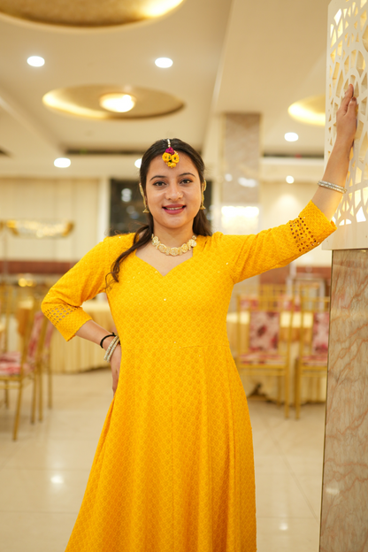 Yellow Dress For Haldi