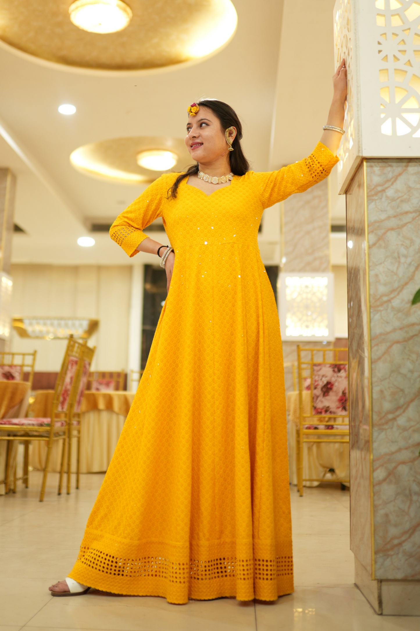 Yellow Dress For Haldi