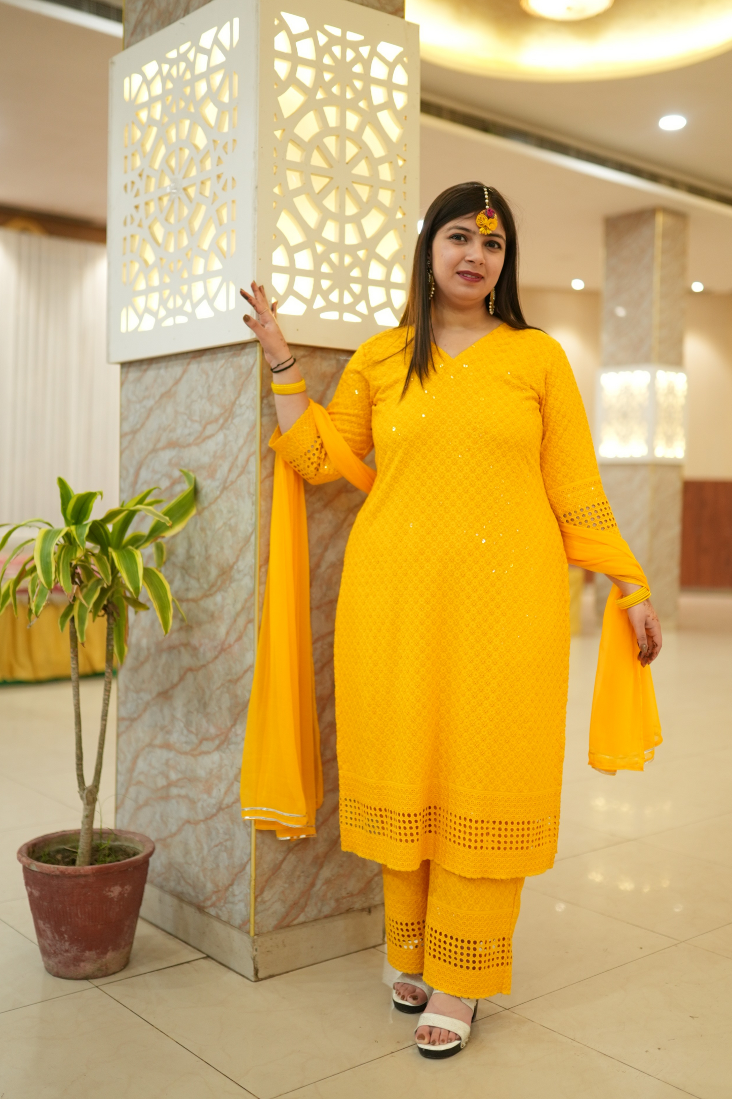 Yellow Suit For Haldi