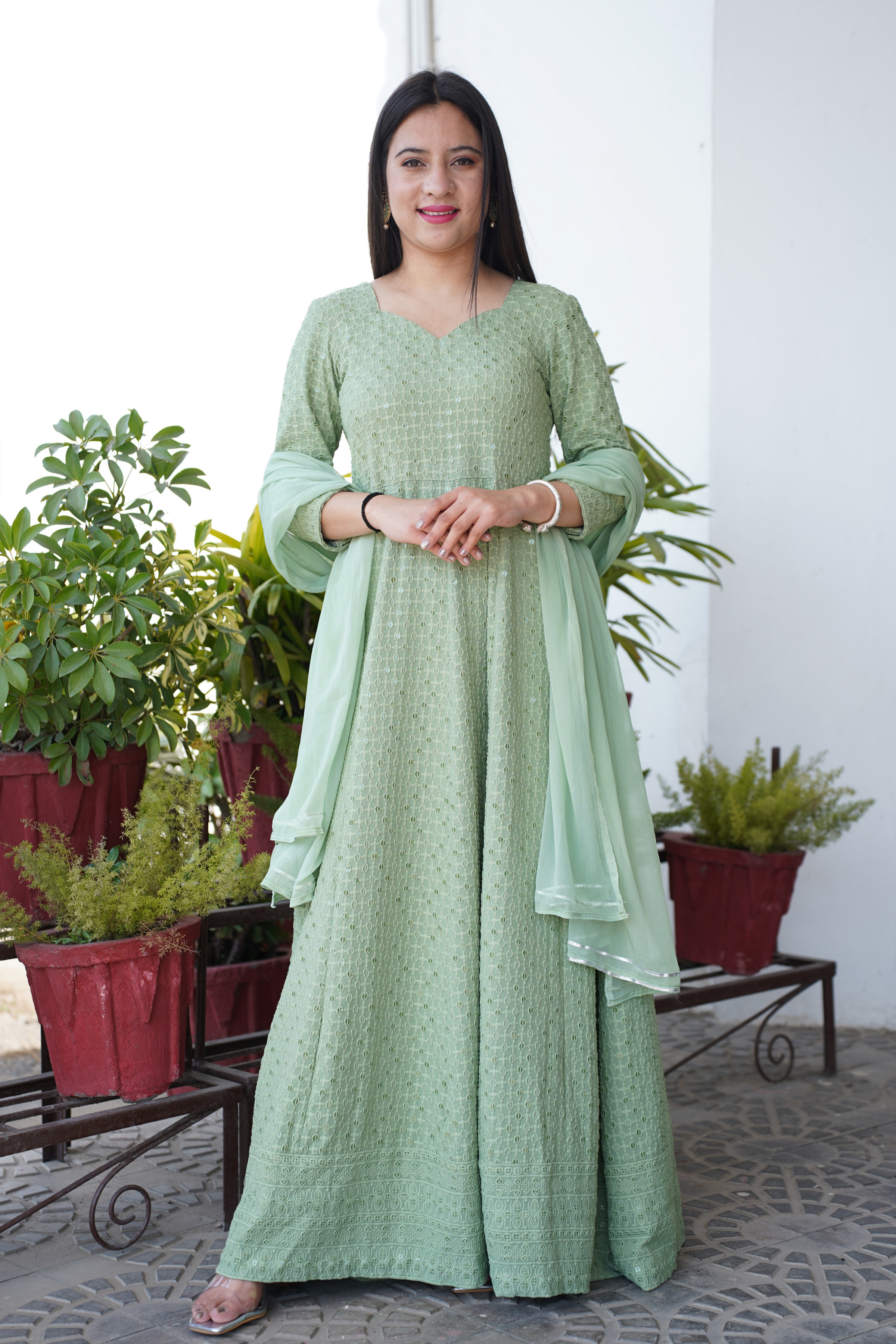 New Fancy & Stylish Designer Anarkali Suit Marriage Function Wear Salwar  Kameez | eBay