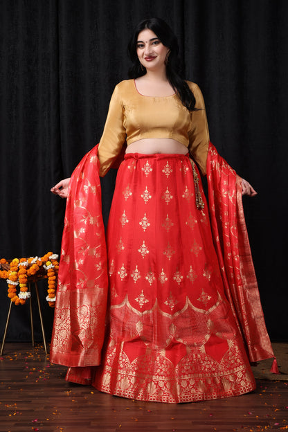 Ananya Rajatva Banarasi Silk Lehenga