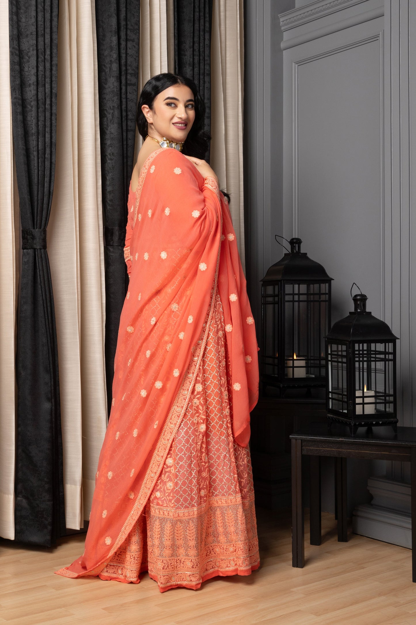 Women Plus Size Madhur Mishri Lucknowi Dress