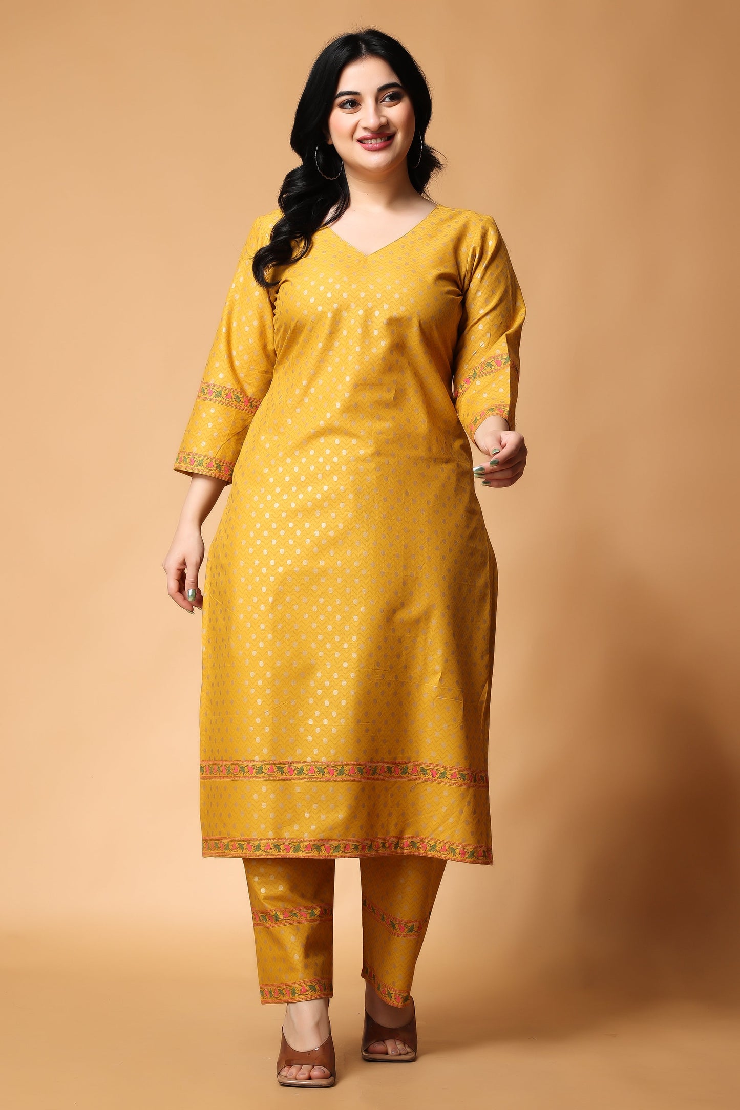Summer Radiance Foiled Kurta